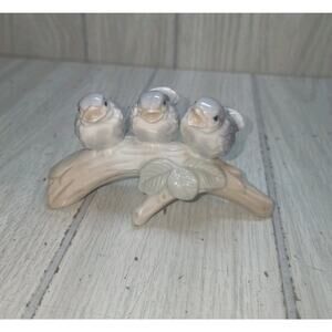 Vintage Porcelain Baby Blue Birds On A Branch Otagiri Japan Delicate Fragile